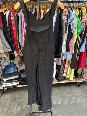 HALARA Black Utility Overalls Jumpsuit